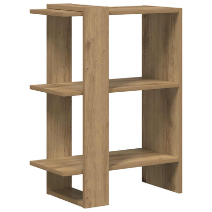 vidaXL Bookshelf 2-Tier 52 x 25 x 71.5 cm Engineered Wood Artisan Oak
