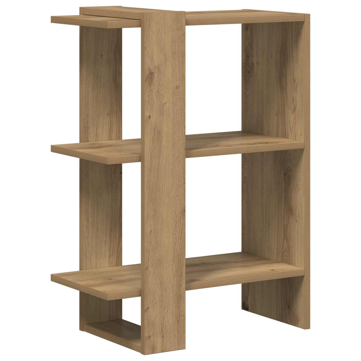 vidaXL Bookshelf 2-Tier 52 x 25 x 71.5 cm Engineered Wood Artisan Oak