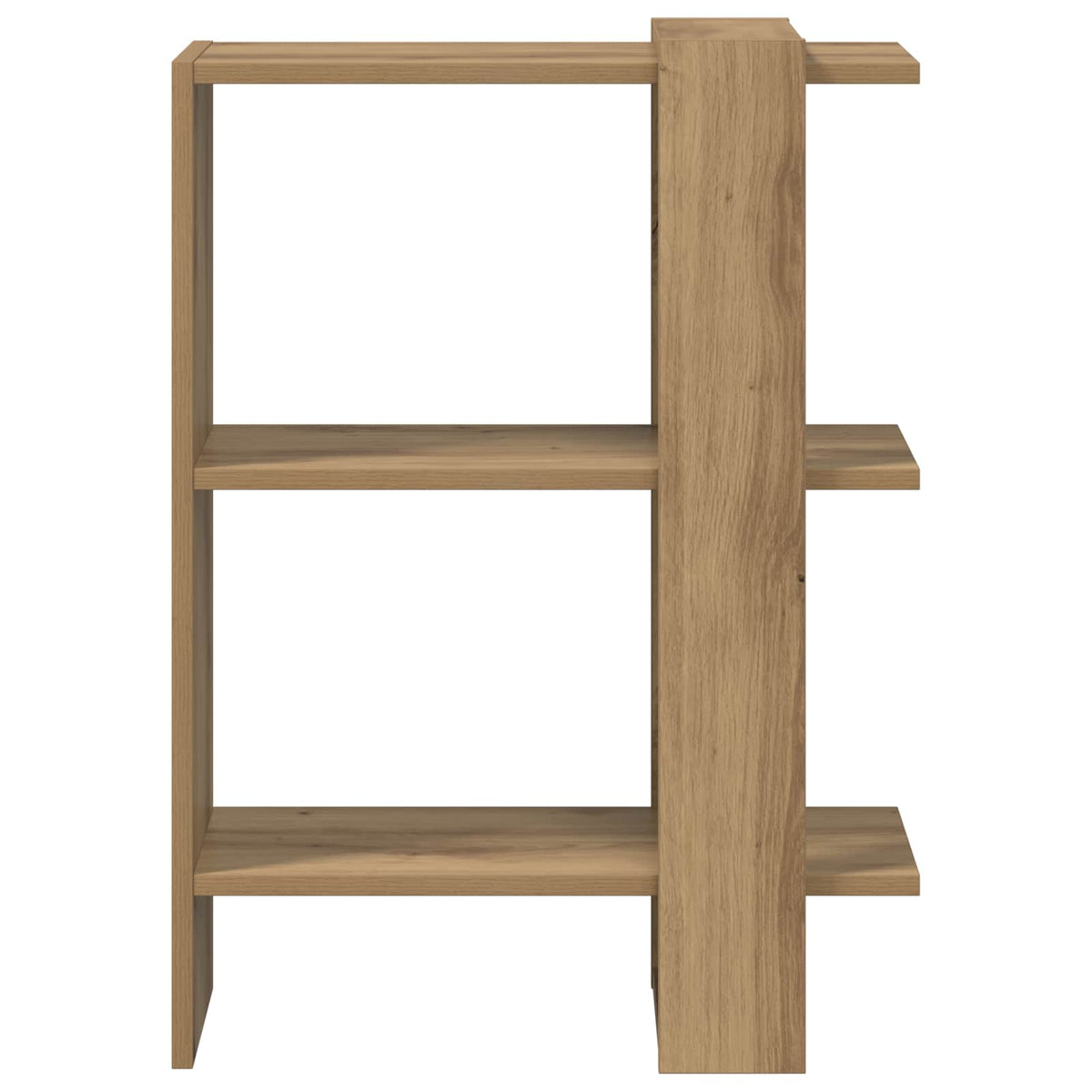 vidaXL Bookshelf 2-Tier 52 x 25 x 71.5 cm Engineered Wood Artisan Oak