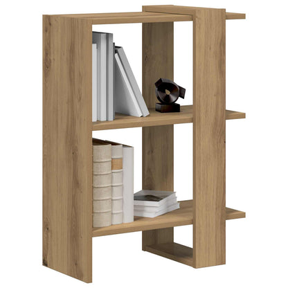 vidaXL Bookshelf 2-Tier 52 x 25 x 71.5 cm Engineered Wood Artisan Oak