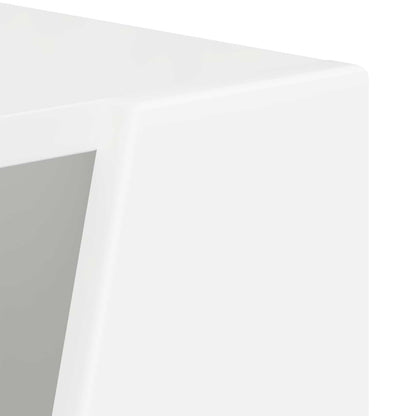 vidaXL Side Shelf 33 x 32 x 70.5 cm Engineered Wood White