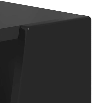 vidaXL Side Shelf 33 x 32 x 70.5 cm Engineered Wood Black