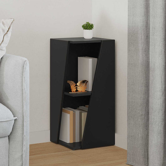 vidaXL Side Shelf 33 x 32 x 70.5 cm Engineered Wood Black