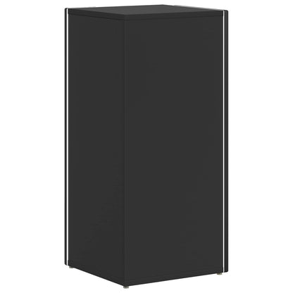 vidaXL Side Shelf 33 x 32 x 70.5 cm Engineered Wood Black