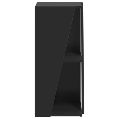 vidaXL Side Shelf 33 x 32 x 70.5 cm Engineered Wood Black