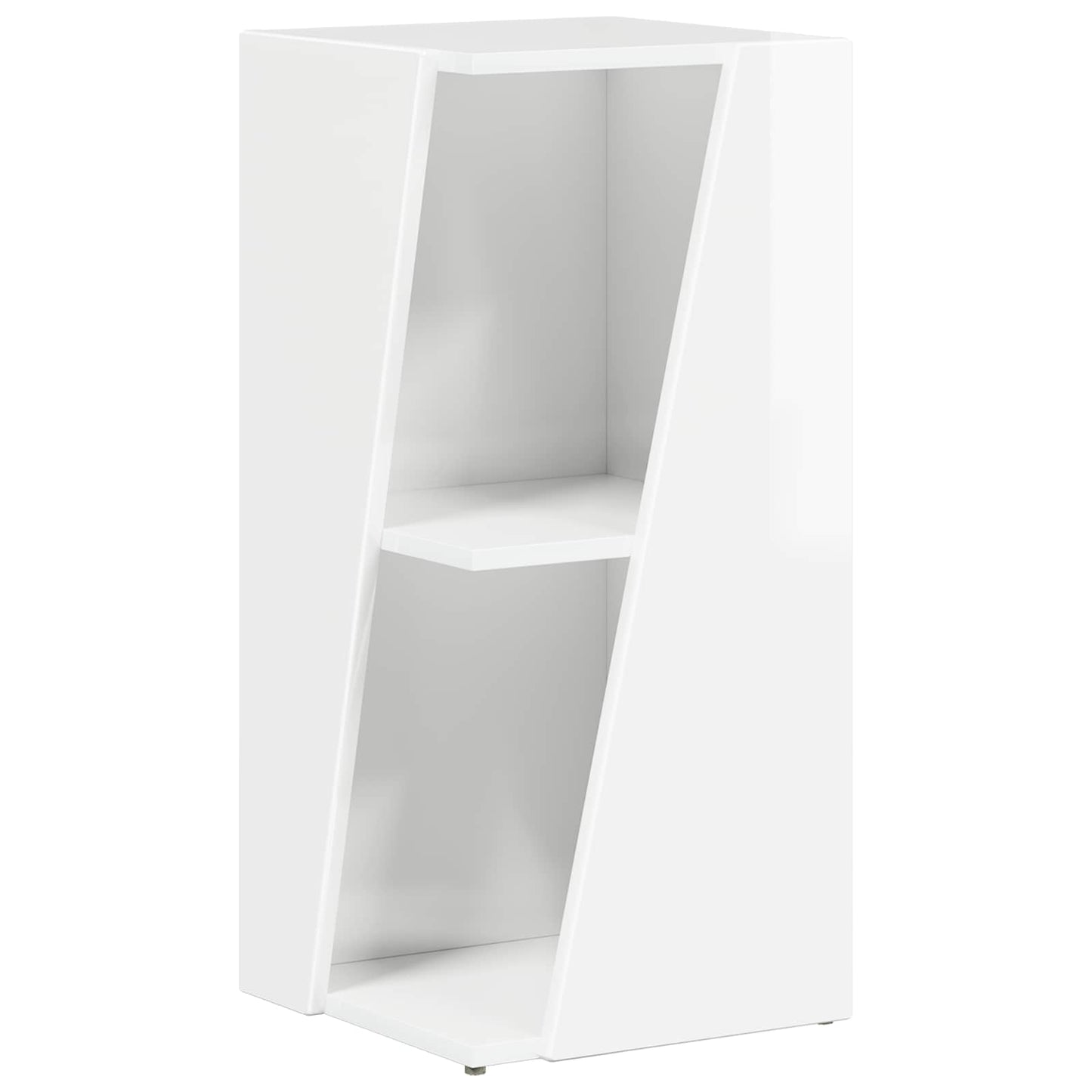 vidaXL Side Shelf High Gloss White 33 x 32 x 70.5 cm Engineered Wood