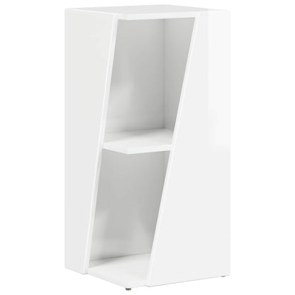 vidaXL Side Shelf High Gloss White 33 x 32 x 70.5 cm Engineered Wood