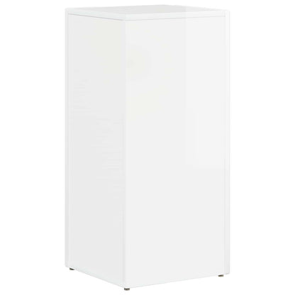 vidaXL Side Shelf High Gloss White 33 x 32 x 70.5 cm Engineered Wood