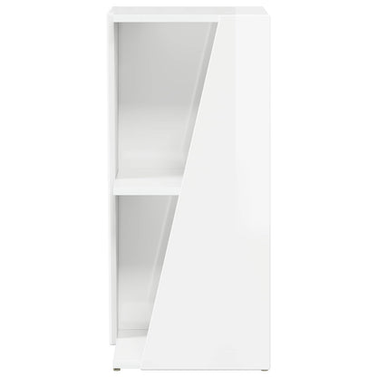 vidaXL Side Shelf High Gloss White 33 x 32 x 70.5 cm Engineered Wood
