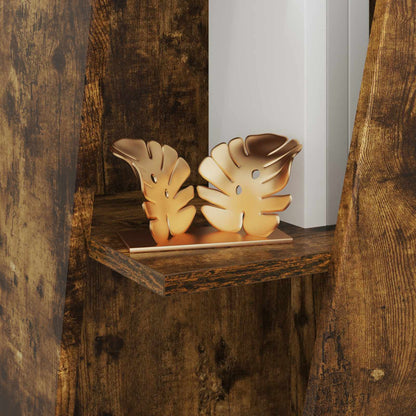 vidaXL Side Shelf 33 x 32 x 70.5 cm Engineered Wood Smoked Oak