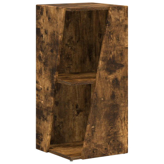 vidaXL Side Shelf 33 x 32 x 70.5 cm Engineered Wood Smoked Oak