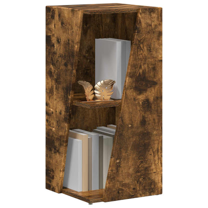 vidaXL Side Shelf 33 x 32 x 70.5 cm Engineered Wood Smoked Oak
