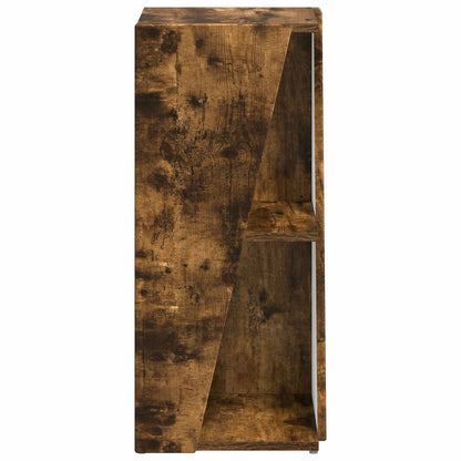 vidaXL Side Shelf 33 x 32 x 70.5 cm Engineered Wood Smoked Oak