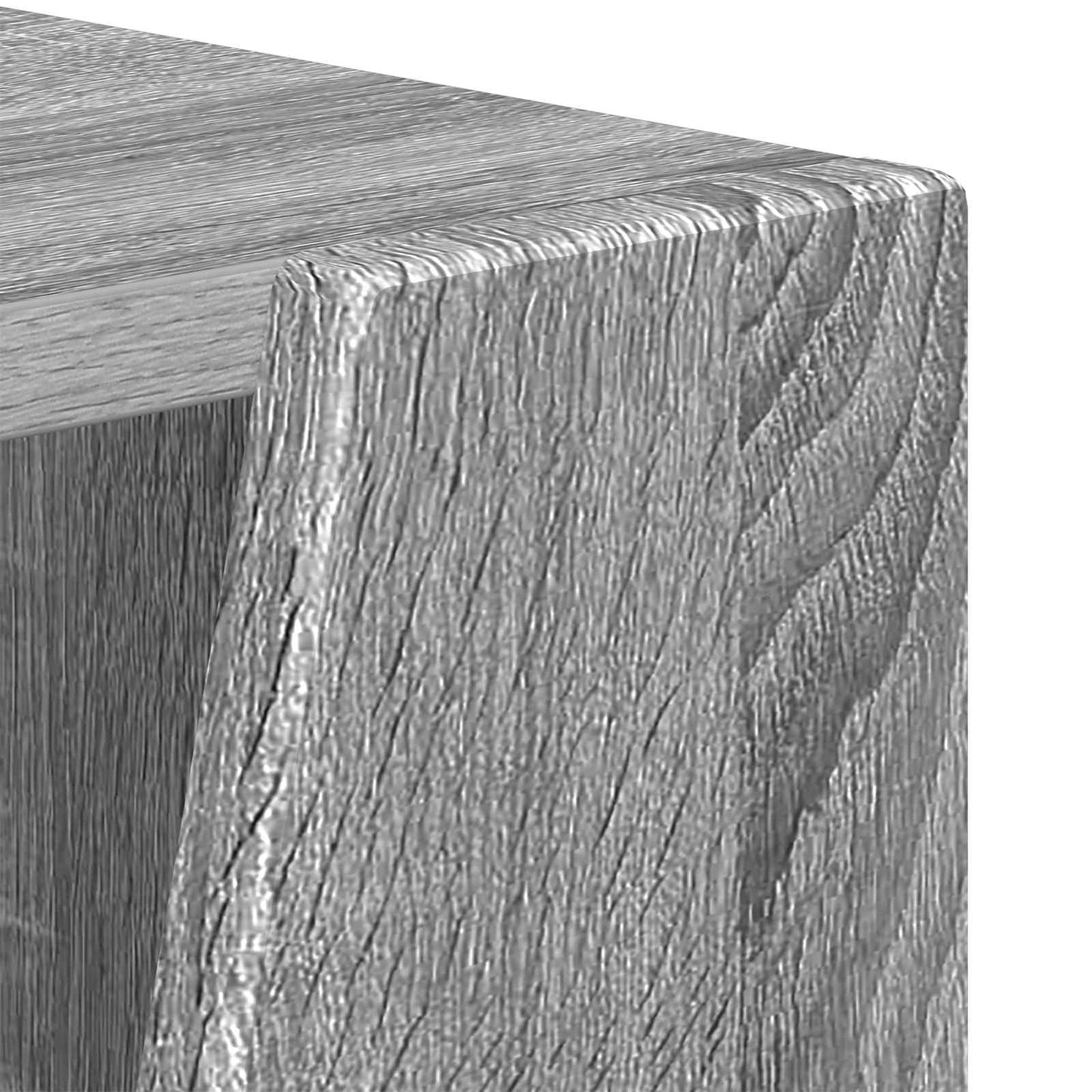 vidaXL Side Shelf 33 x 32 x 70.5 cm Engineered Wood Grey Sonoma