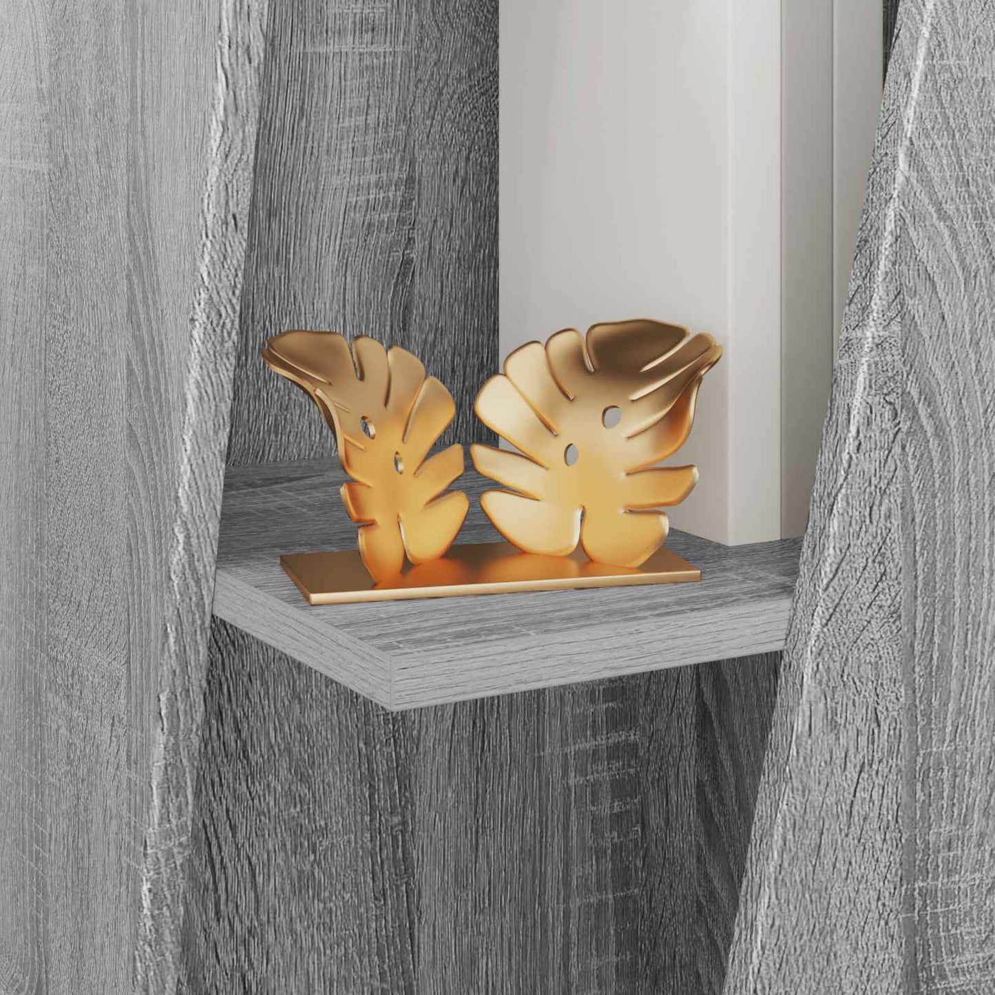 vidaXL Side Shelf 33 x 32 x 70.5 cm Engineered Wood Grey Sonoma