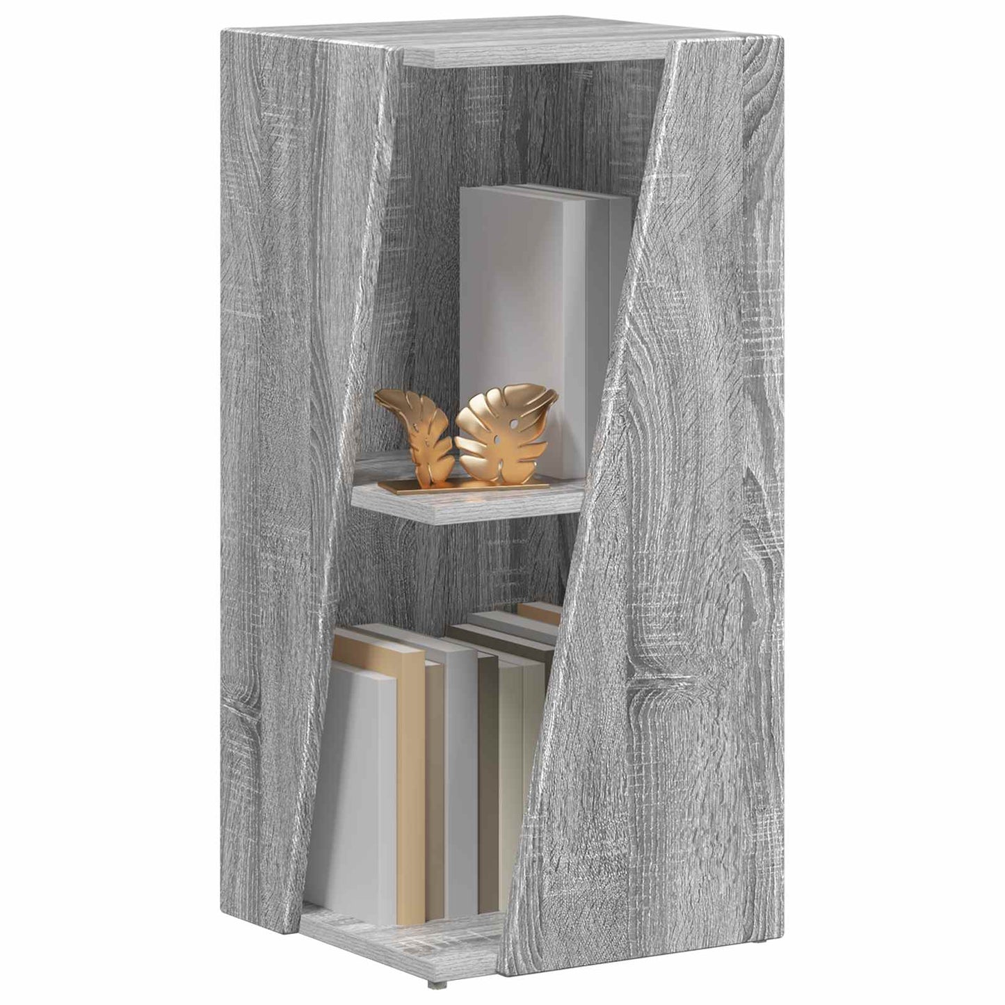 vidaXL Side Shelf 33 x 32 x 70.5 cm Engineered Wood Grey Sonoma