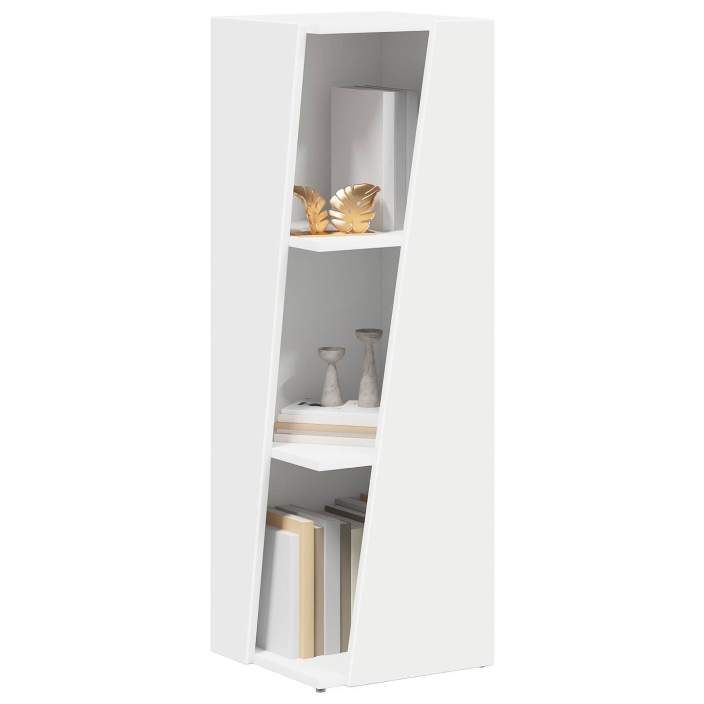 vidaXL Side Shelf 33 x 32 x 100.5 cm Engineered Wood White