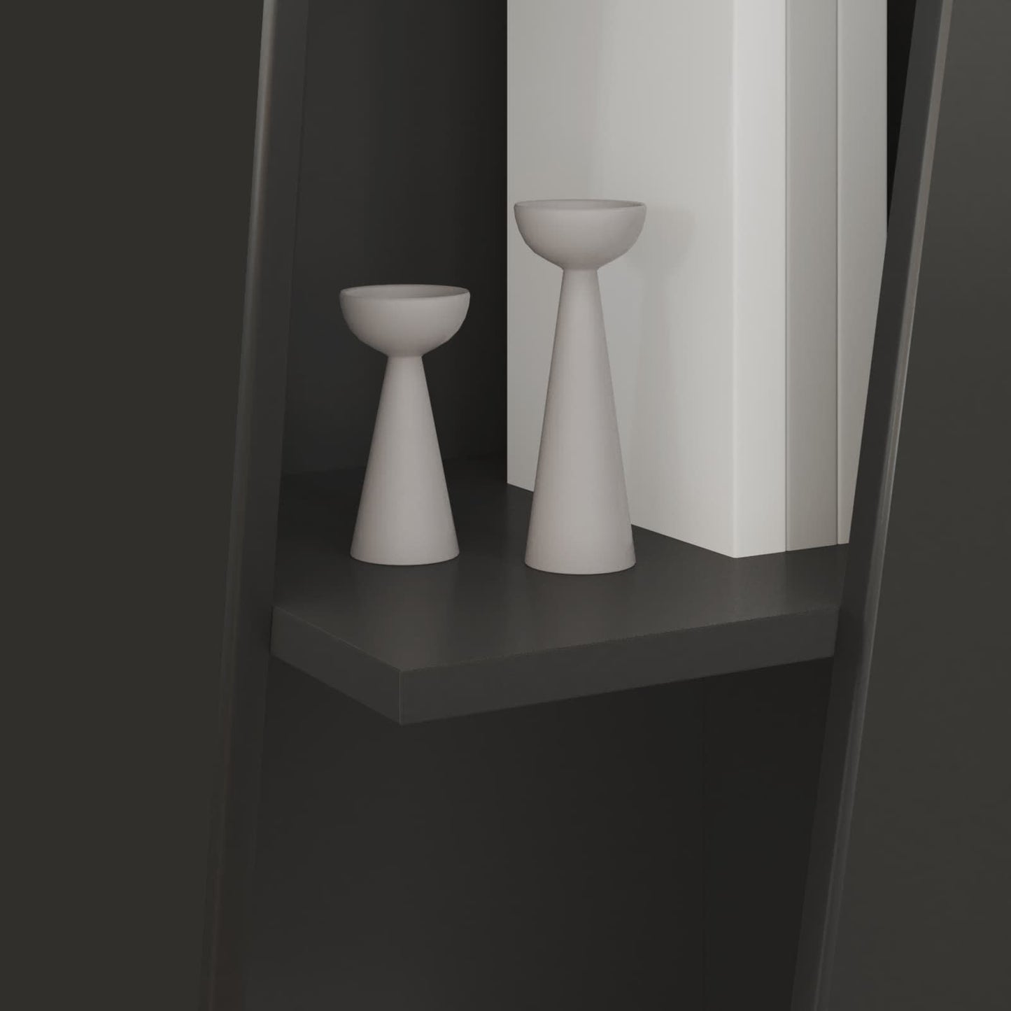 vidaXL Side Shelf Black 33 x 32 x 100.5 cm Engineered Wood