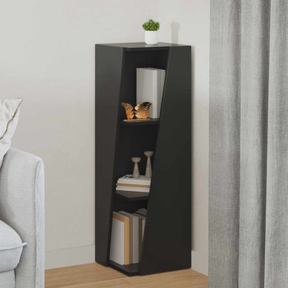 vidaXL Side Shelf 33 x 32 x 100.5 cm Engineered Wood Black