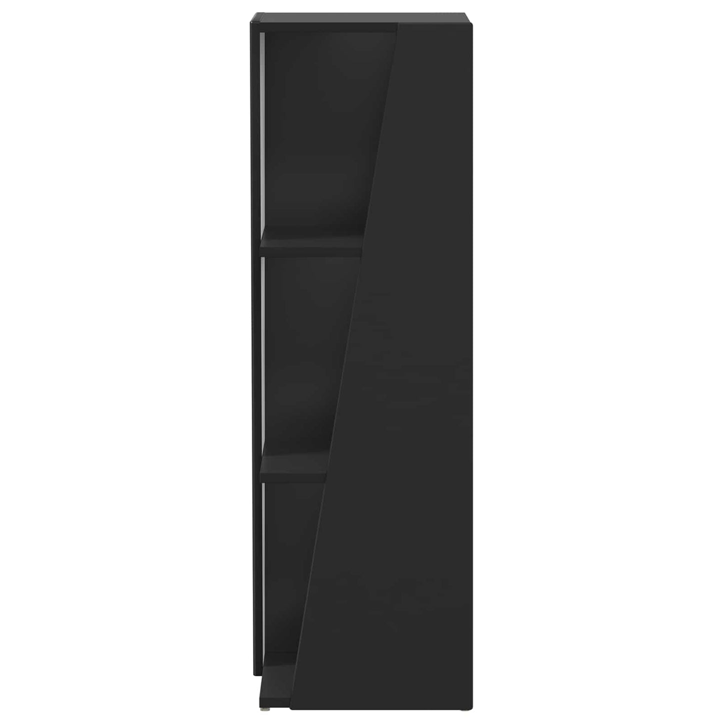 vidaXL Side Shelf 33 x 32 x 100.5 cm Engineered Wood Black