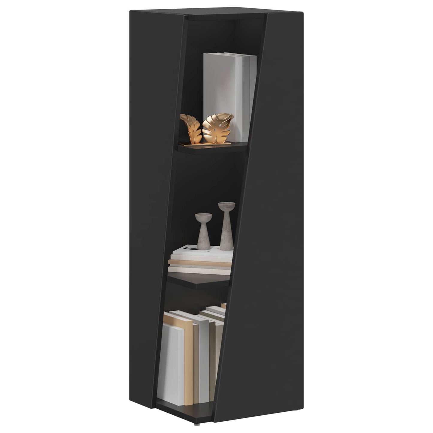 vidaXL Side Shelf 33 x 32 x 100.5 cm Engineered Wood Black
