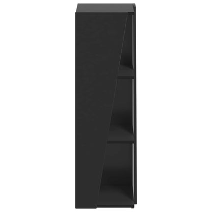 vidaXL Side Shelf 33 x 32 x 100.5 cm Engineered Wood Black