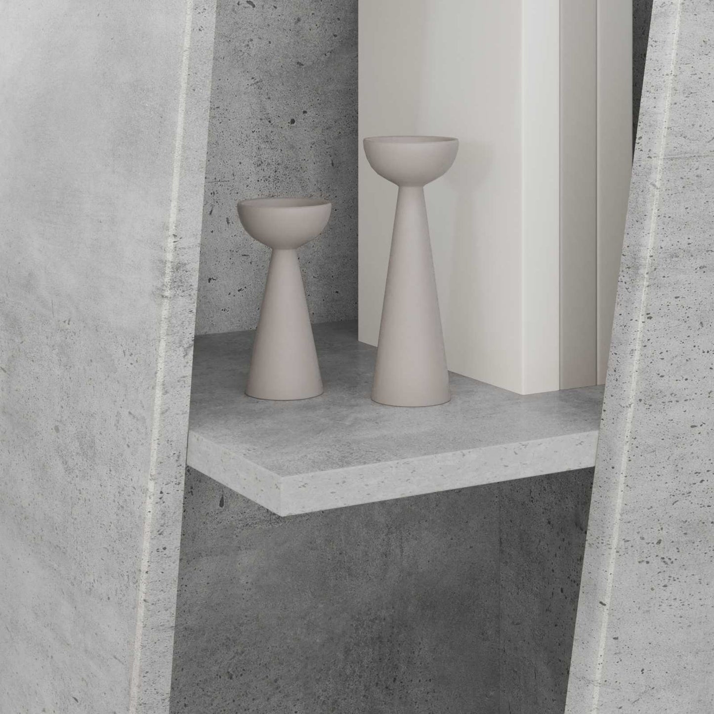 vidaXL Side Shelf Concrete Grey 33 x 32 x 100.5 cm Engineered Wood