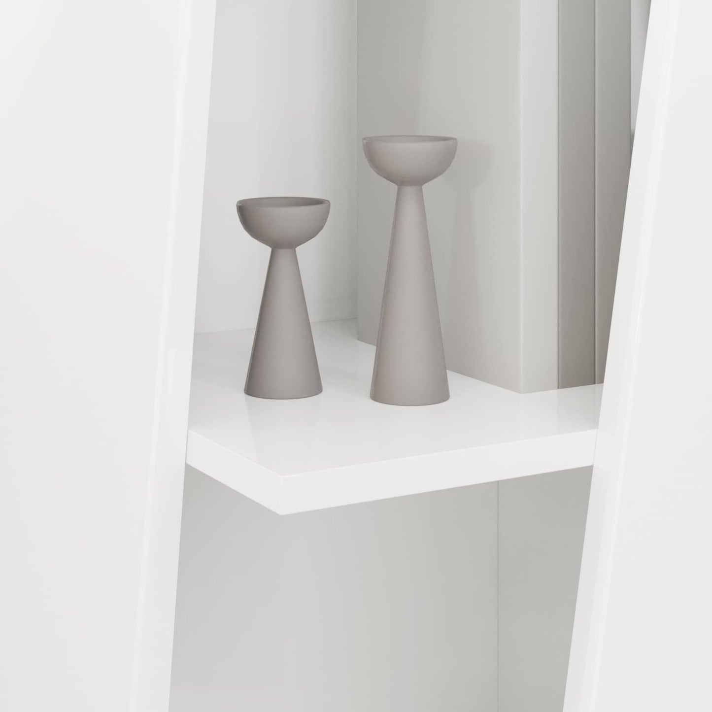 vidaXL Side Shelf High Gloss White 33 x 32 x 100.5 cm Engineered Wood