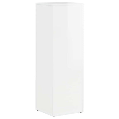 vidaXL Side Shelf High Gloss White 33 x 32 x 100.5 cm Engineered Wood