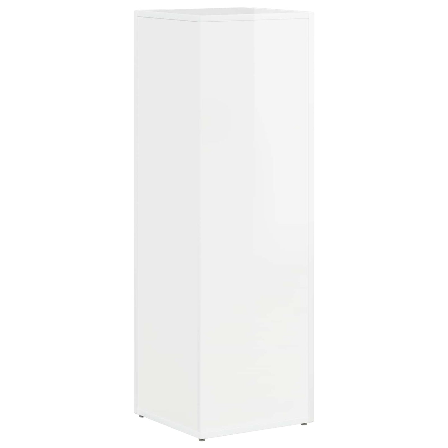 vidaXL Side Shelf High Gloss White 33 x 32 x 100.5 cm Engineered Wood