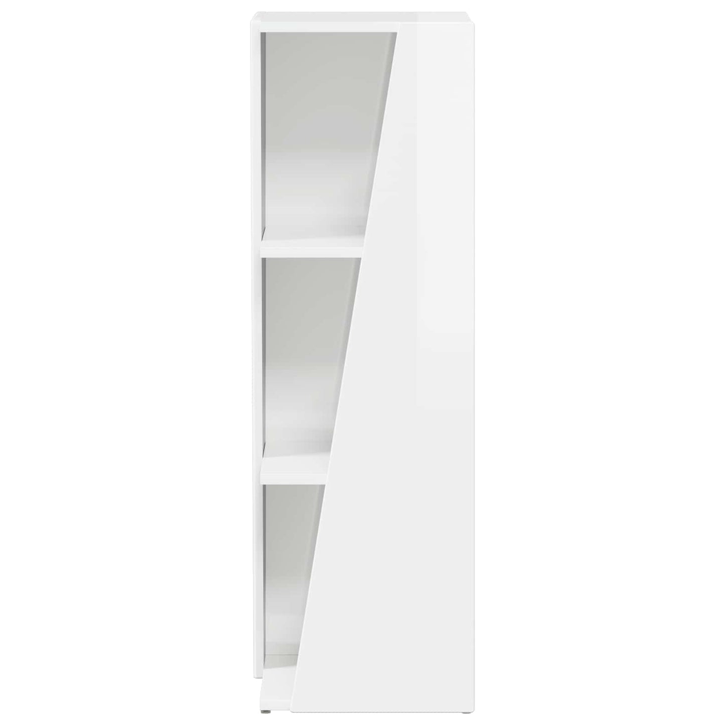 vidaXL Side Shelf High Gloss White 33 x 32 x 100.5 cm Engineered Wood