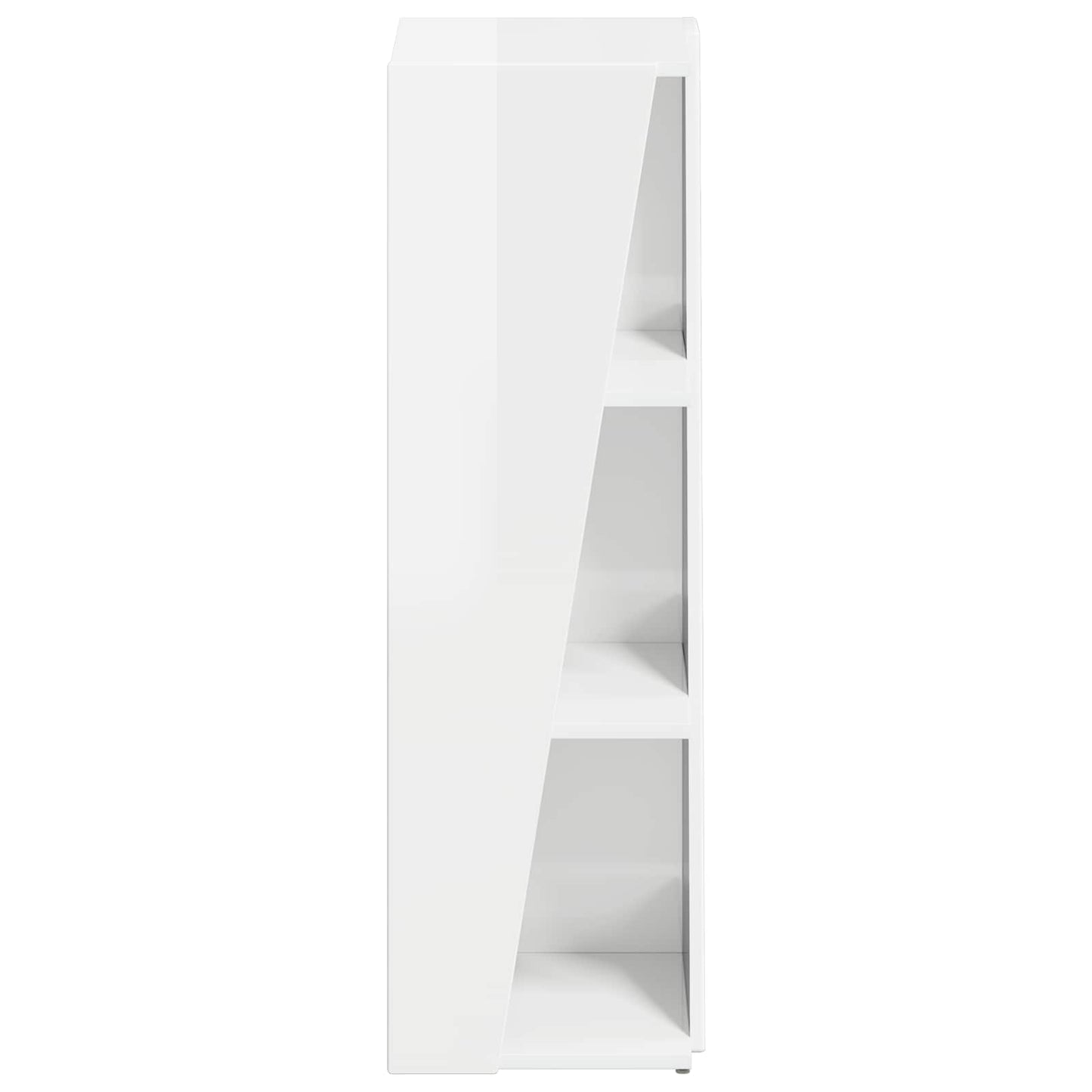 vidaXL Side Shelf High Gloss White 33 x 32 x 100.5 cm Engineered Wood