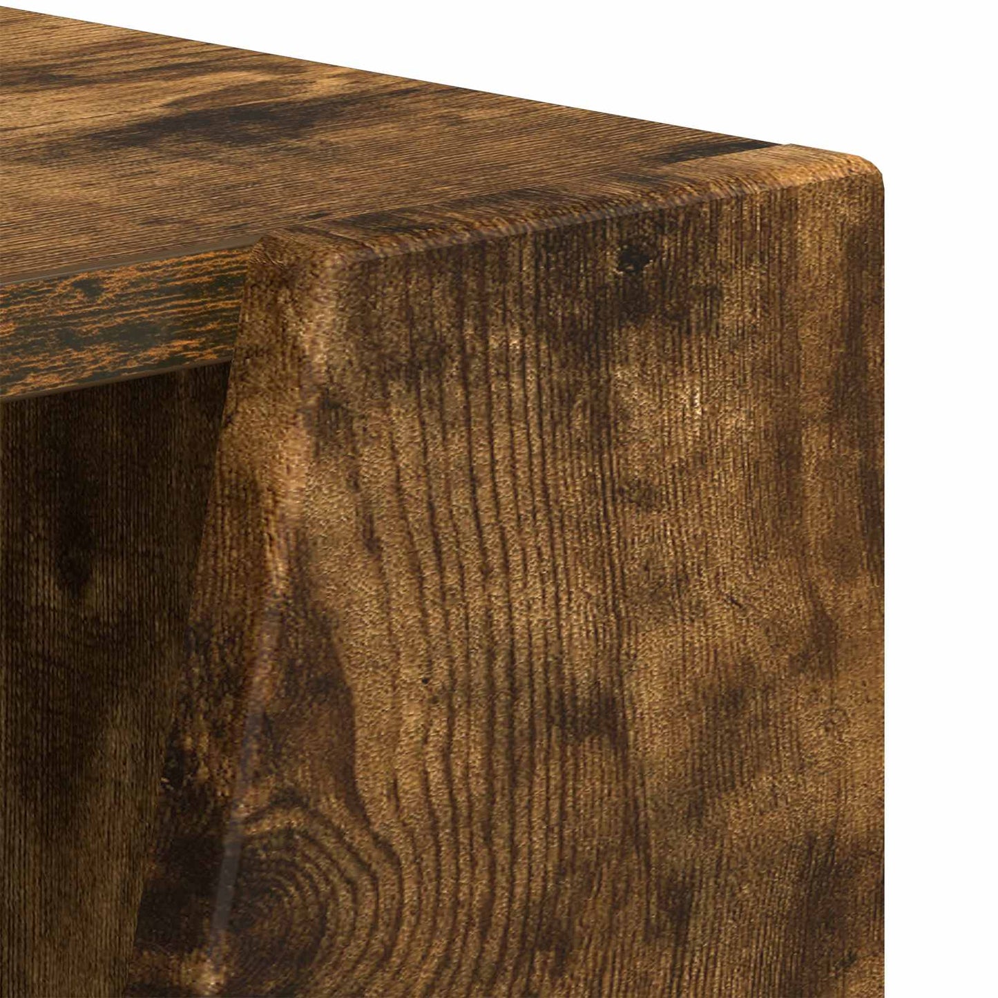 vidaXL Side Shelf 33 x 32 x 100.5 cm Engineered Wood Smoked Oak