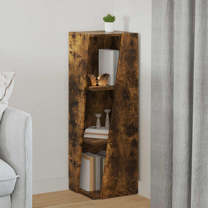 vidaXL Side Shelf 33 x 32 x 100.5 cm Engineered Wood Smoked Oak