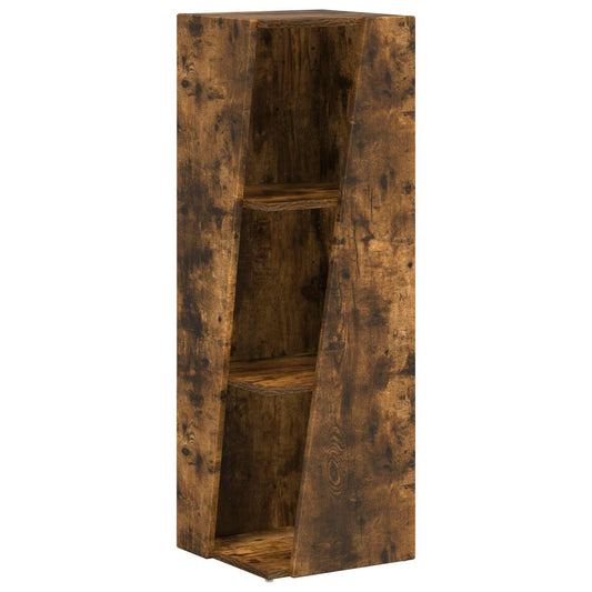 vidaXL Side Shelf Smoked Oak 33 x 32 x 100.5 cm Engineered Wood