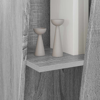 vidaXL Side Shelf 33 x 32 x 100.5 cm Engineered Wood Grey Sonoma
