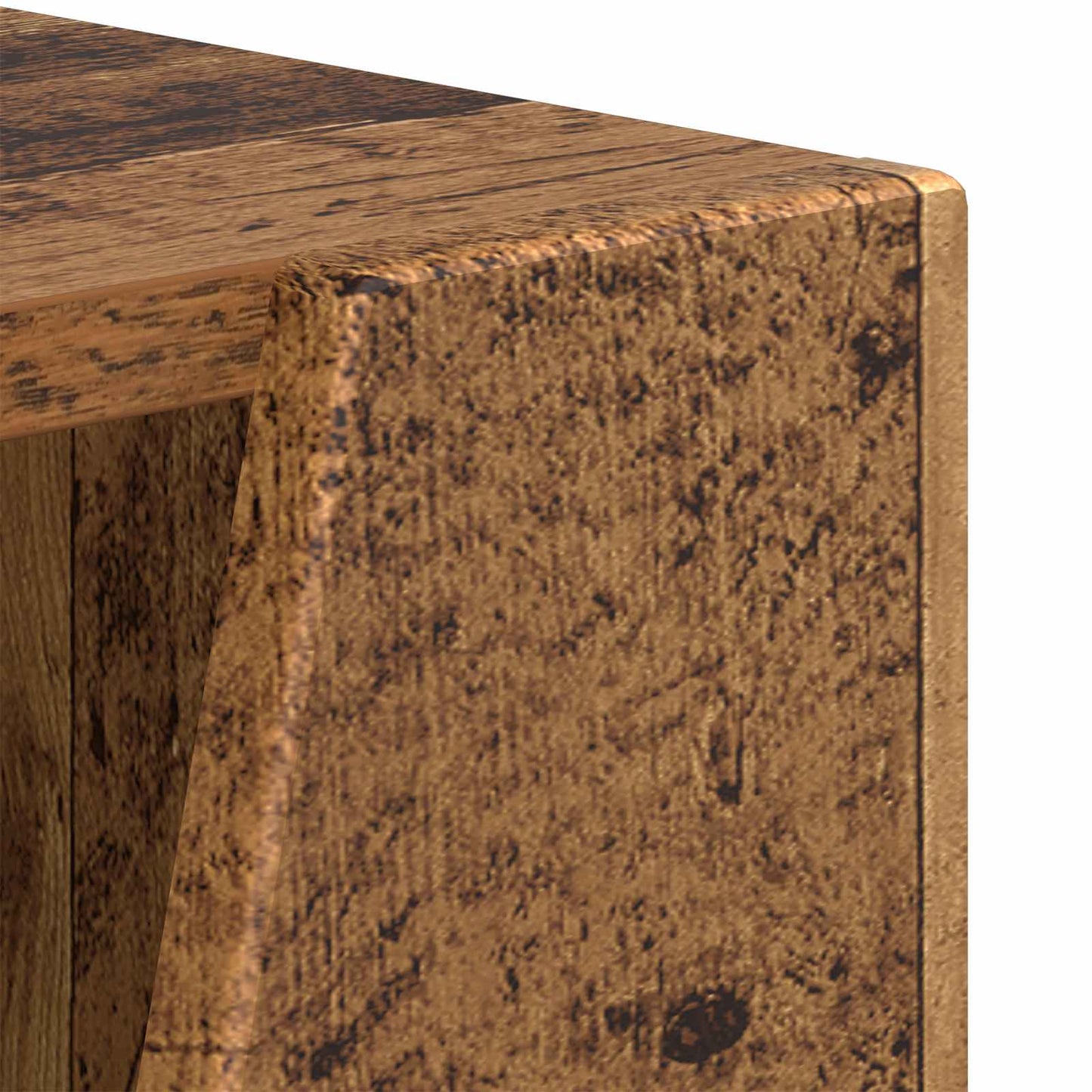 vidaXL Side Shelf Old Wood 33 x 32 x 100.5 cm Engineered Wood