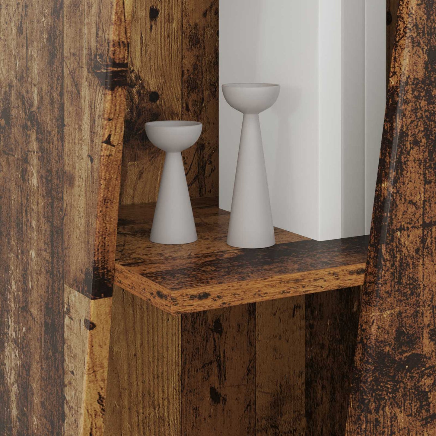 vidaXL Side Shelf Old Wood 33 x 32 x 100.5 cm Engineered Wood