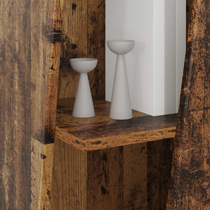 vidaXL Side Shelf Old Wood 33 x 32 x 100.5 cm Engineered Wood