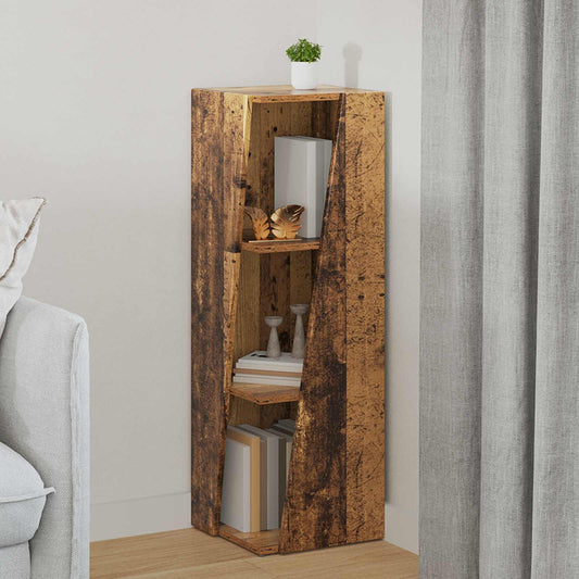 vidaXL Side Shelf 33 x 32 x 100.5 cm Engineered Wood Old Wood