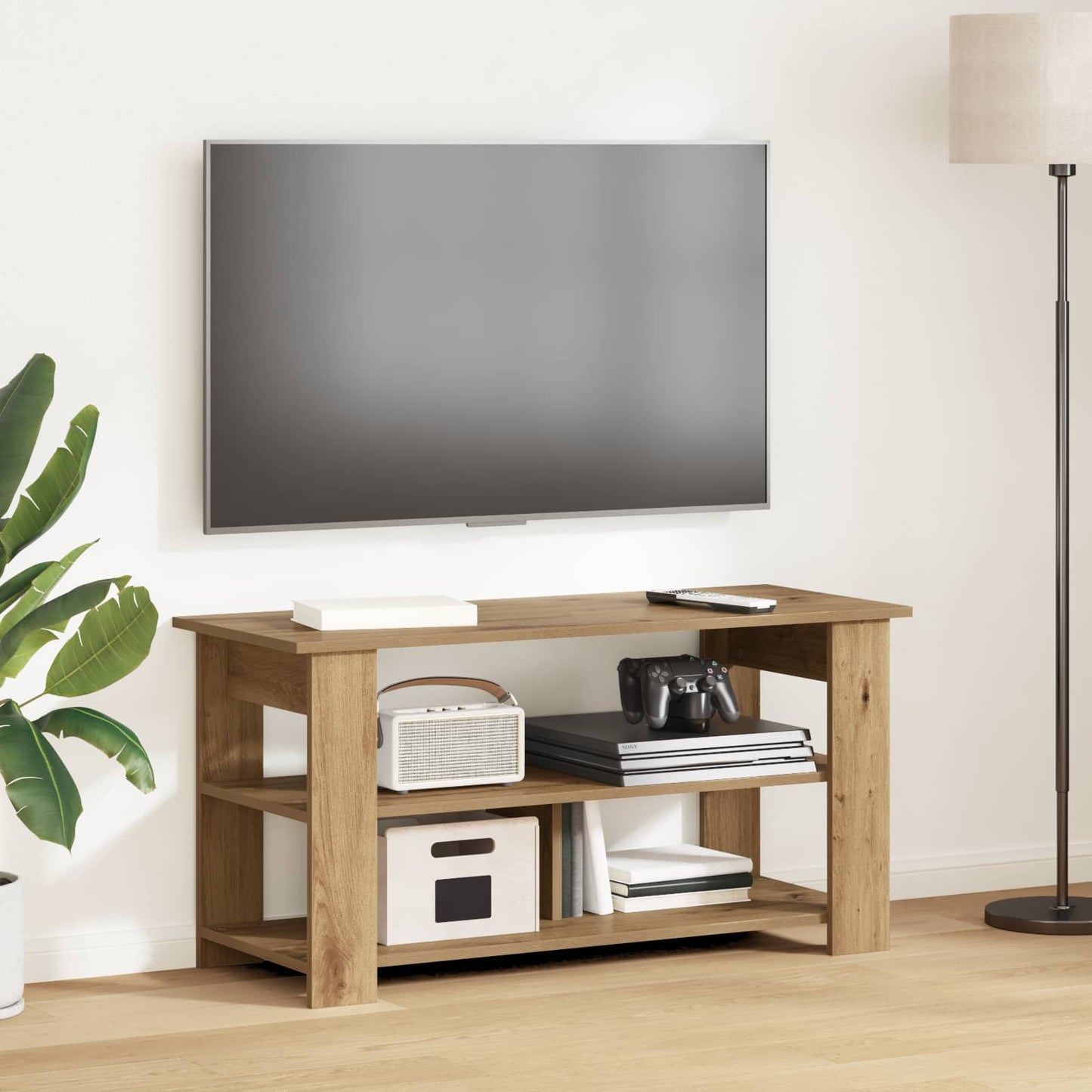 vidaXL TV stand 100 x 40 x 50 cm Artisan Oak