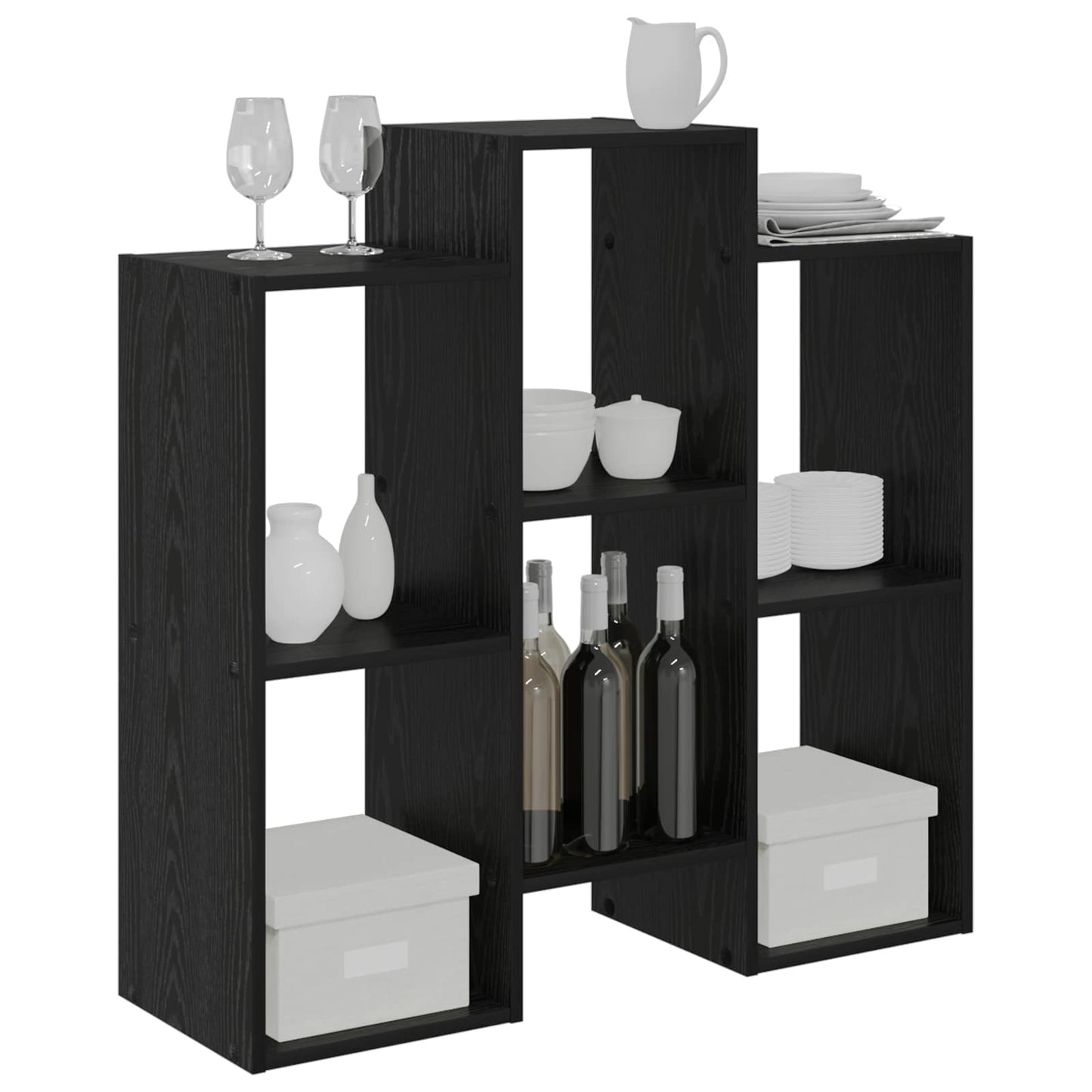 vidaXL Sideboard Black Oak 90 x 30 x 90 cm