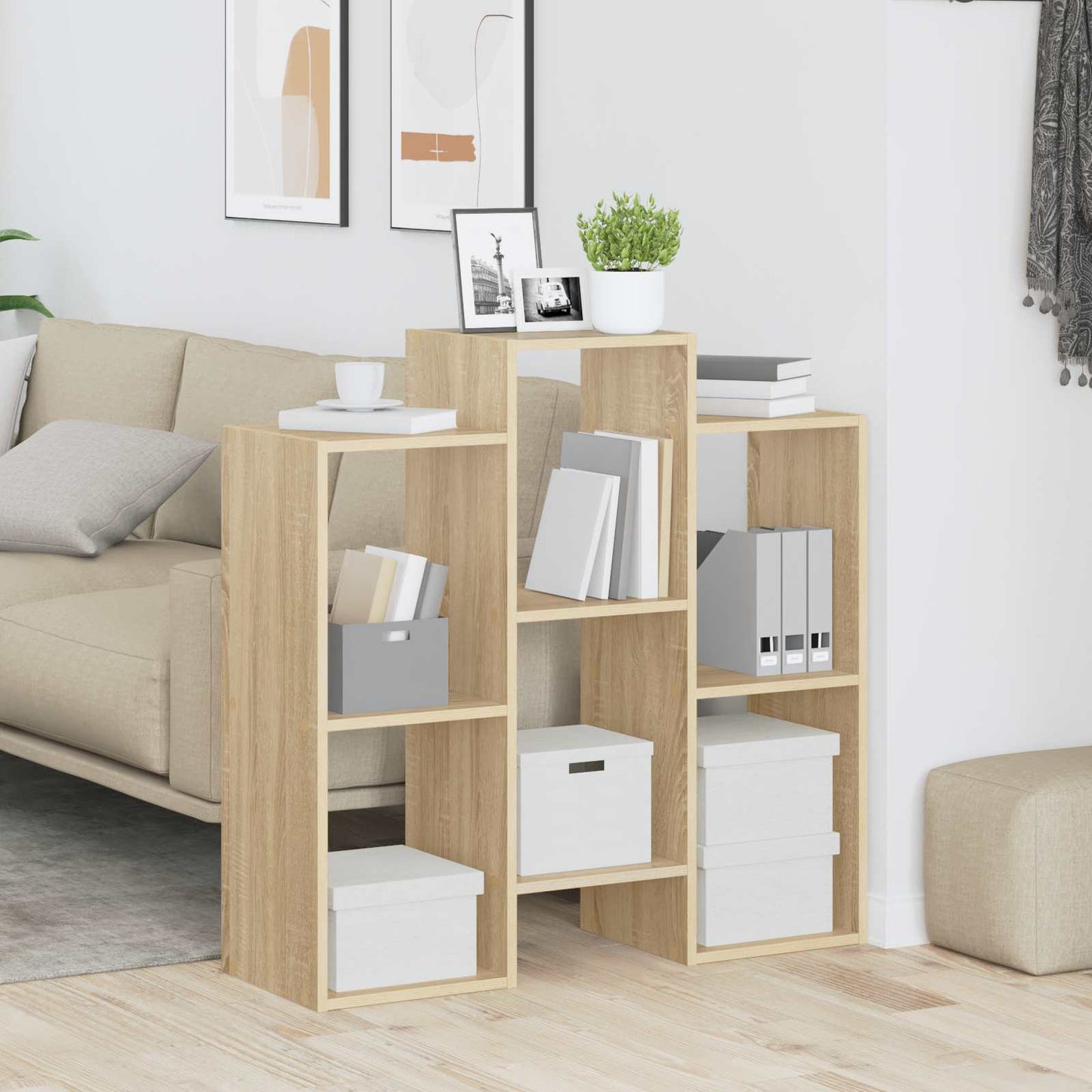 vidaXL Sideboard Sonoma Oak 90 x 30 x 90 cm