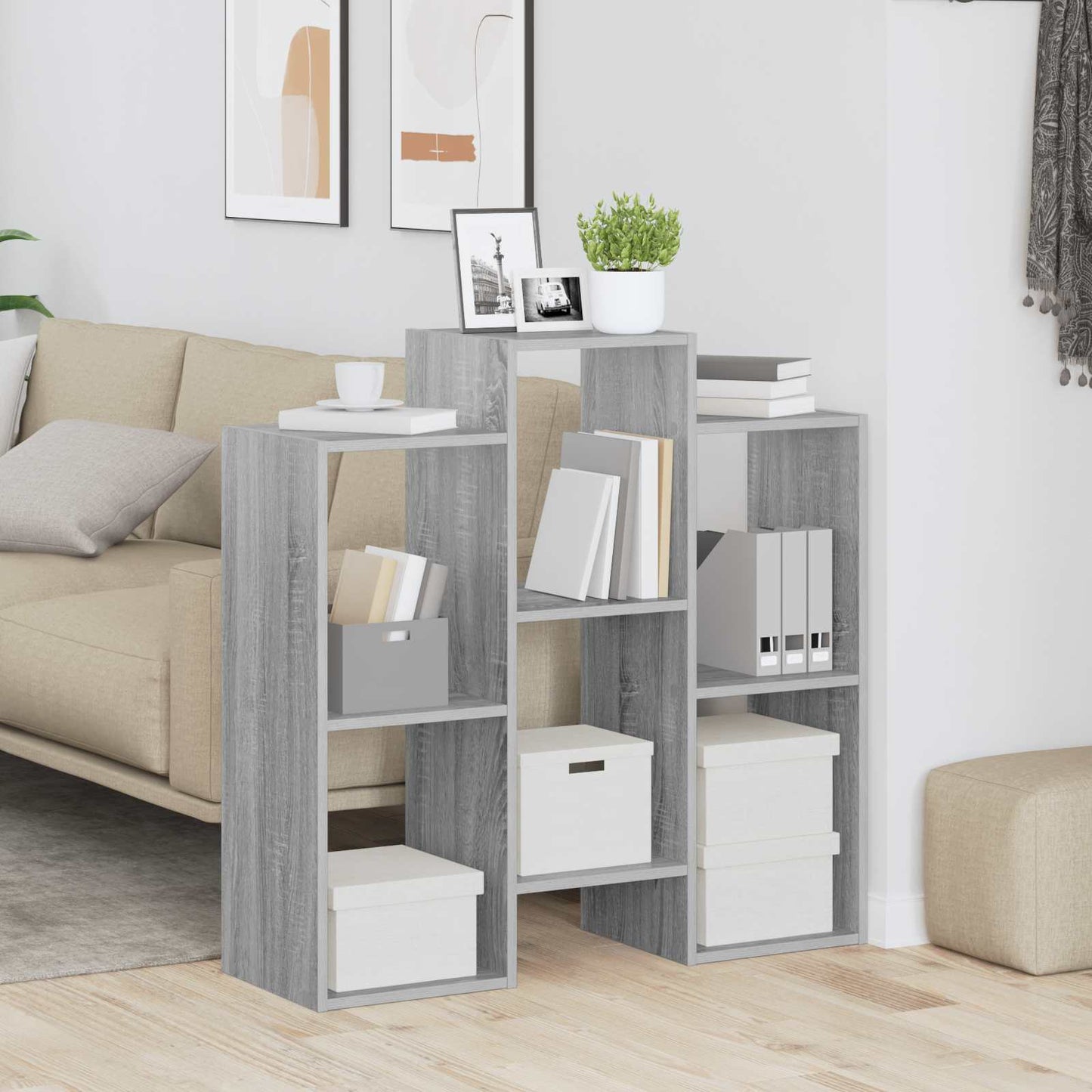 vidaXL Sideboard Grey Sonoma 90 x 30 x 90 cm