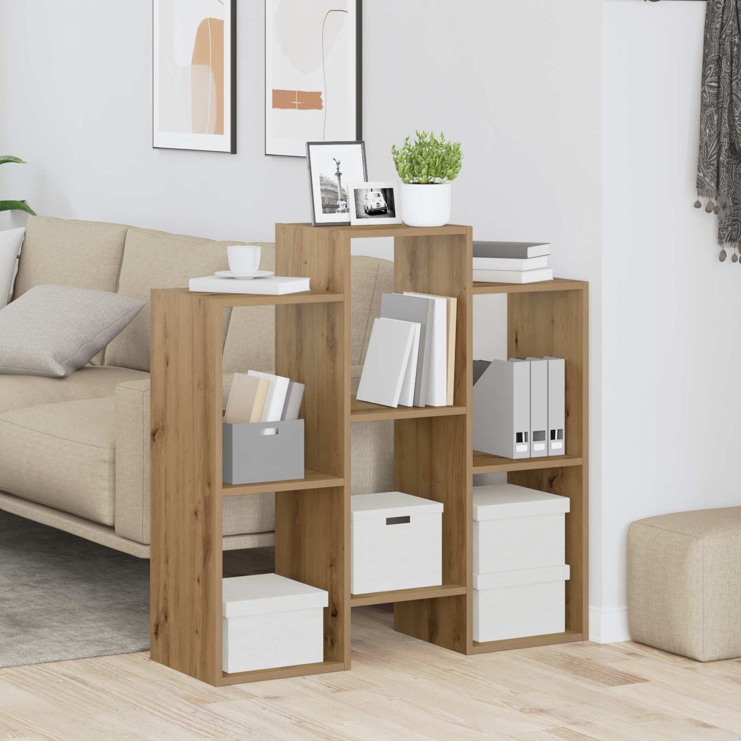 vidaXL Sideboard Artisan Oak 90 x 30 x 90 cm