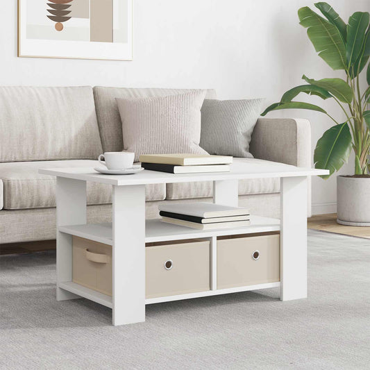 vidaXL Coffee Table White 77 x 55 x 42 cm Engineered Wood