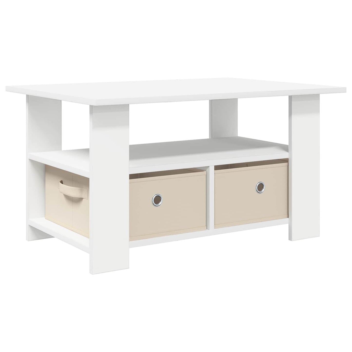 vidaXL Coffee Table White 77 x 55 x 42 cm Engineered Wood