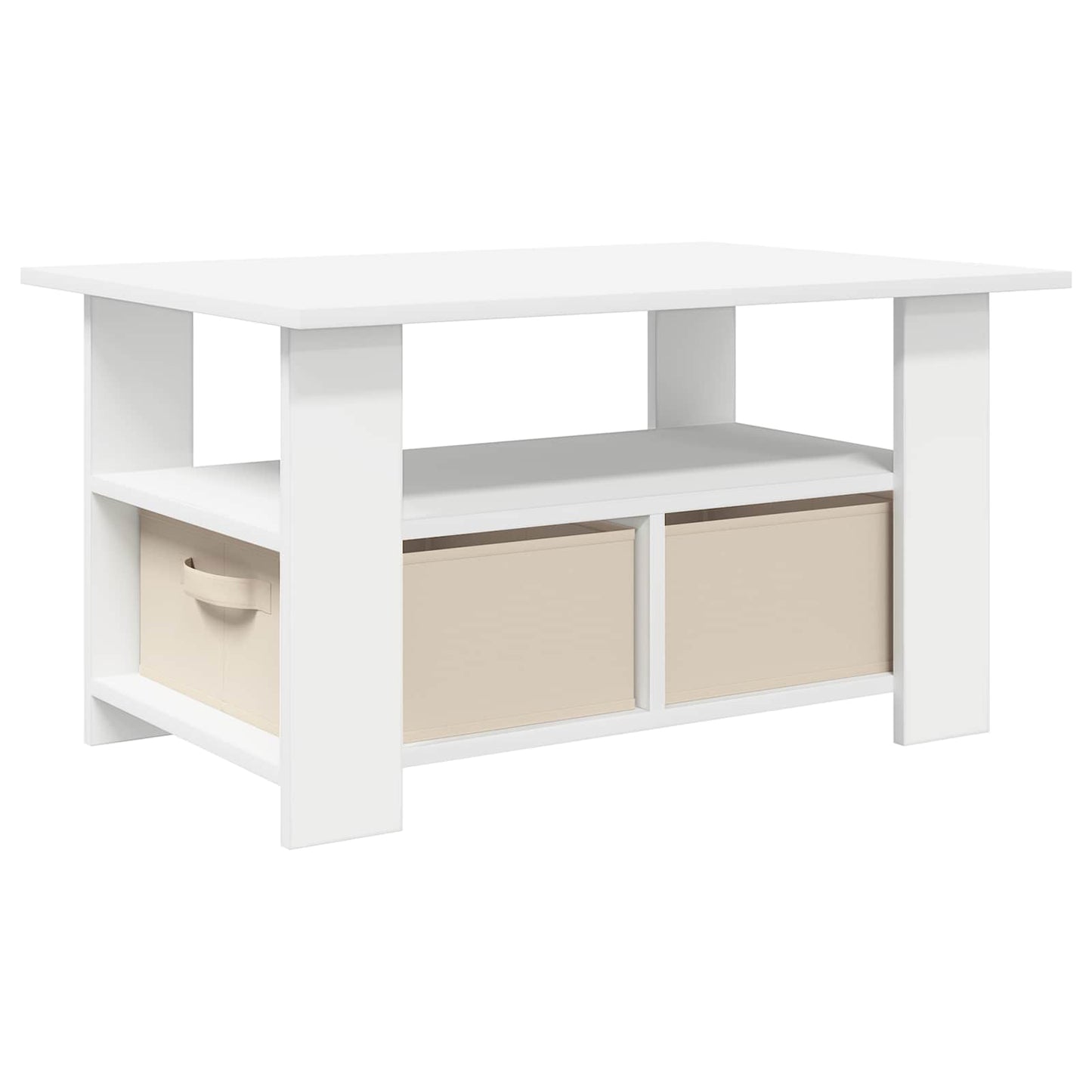 vidaXL Coffee Table White 77 x 55 x 42 cm Engineered Wood