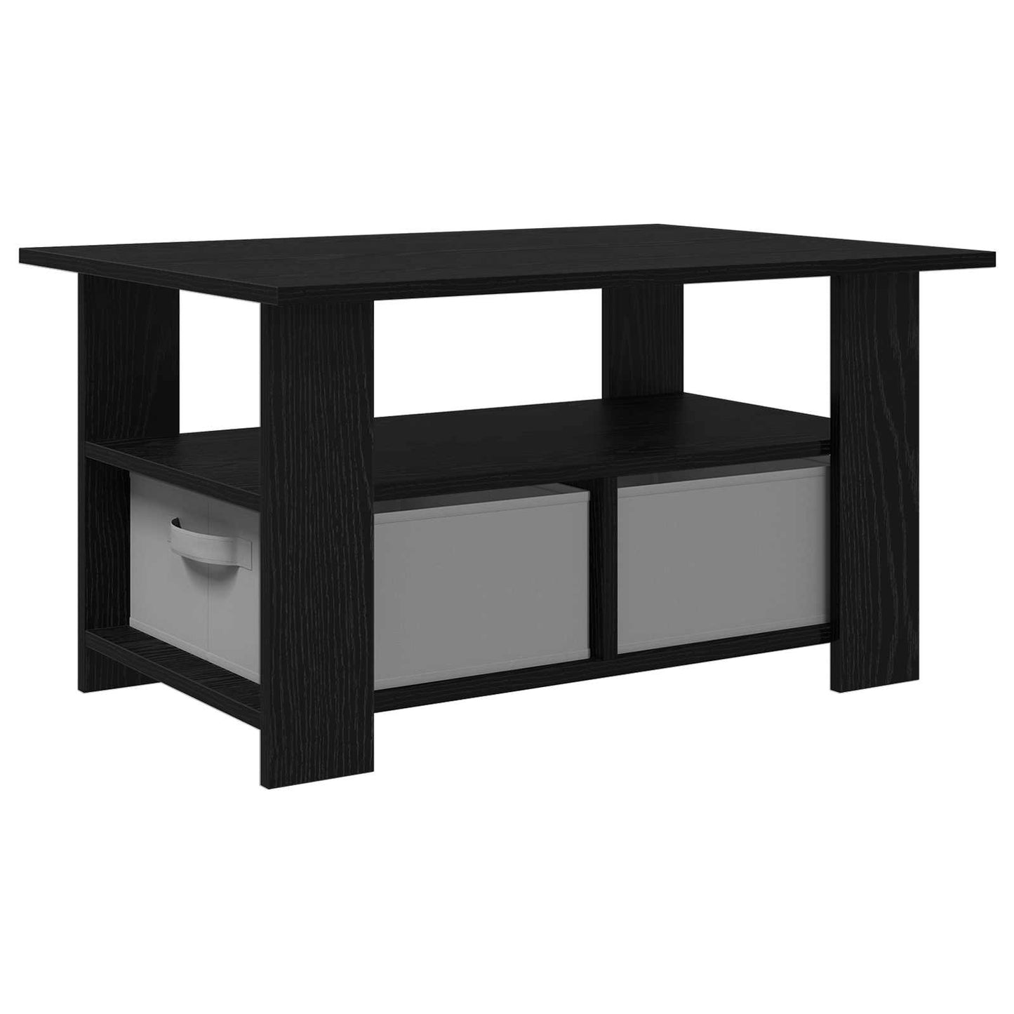 vidaXL Coffee Table Black Oak 77 x 55 x 42 cm Engineered Wood