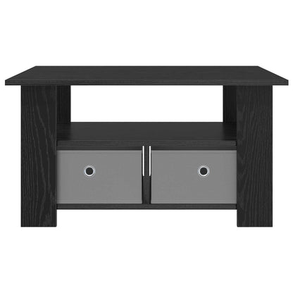 vidaXL Coffee Table Black Oak 77 x 55 x 42 cm Engineered Wood